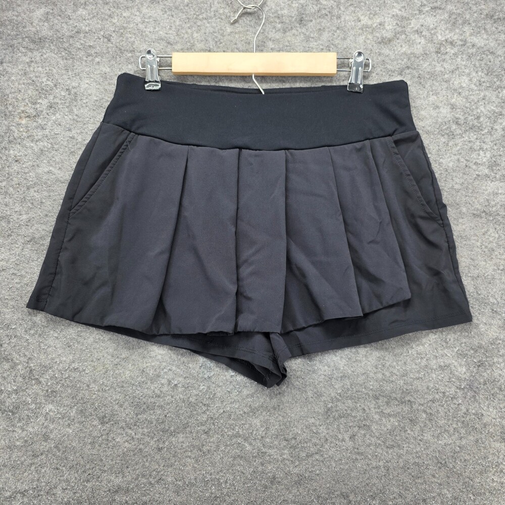 Fabletics Skort Womens Large Black Pull On Tennis Golf